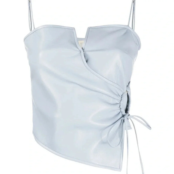 NANUSHKA NWT Cosimo Leather Corset Wrap Top Cami - Picture 13 of 14
